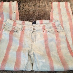 “Ai” Faded Red Stripe Authentic Icon Skinny Jeans!